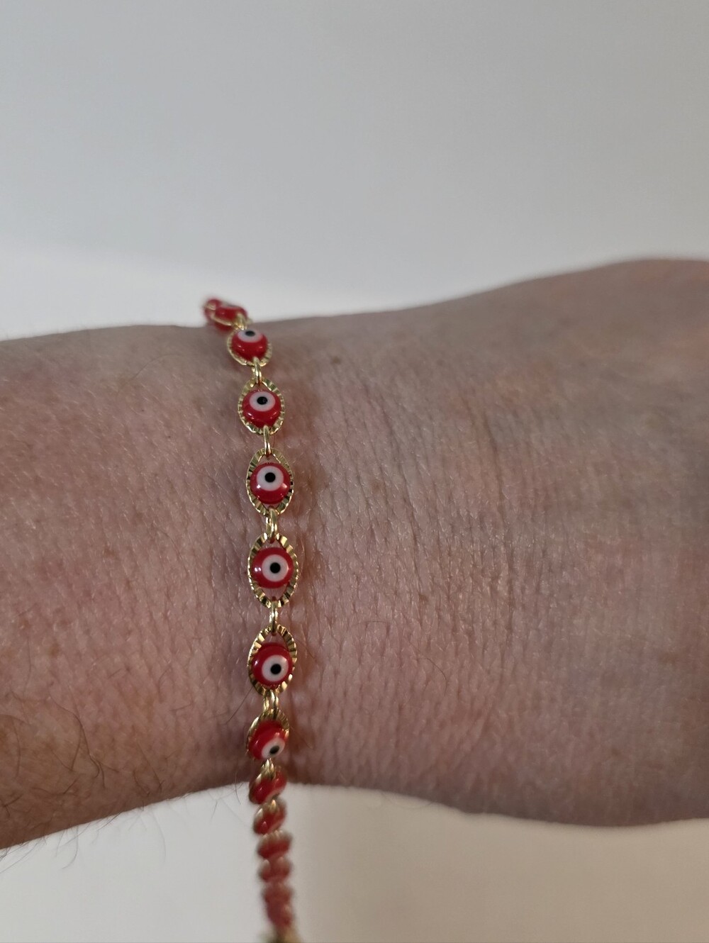 Evil Eye Bracelet Dainty 7.5" Lobster Clasp
